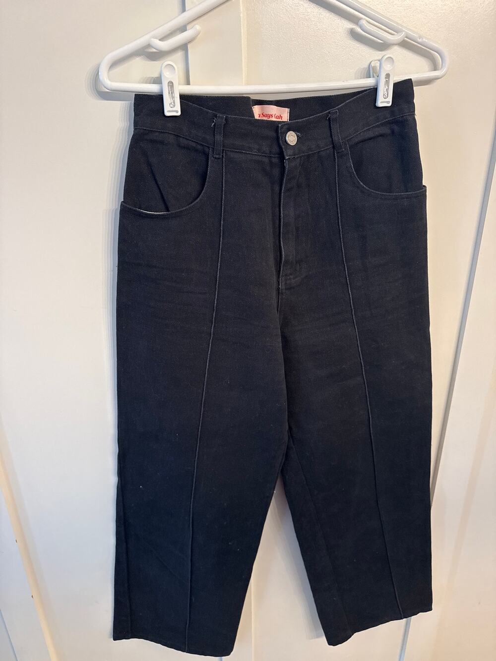 Lisa Says Gah Robyn Jean Black Front Seam Stitching Size 29